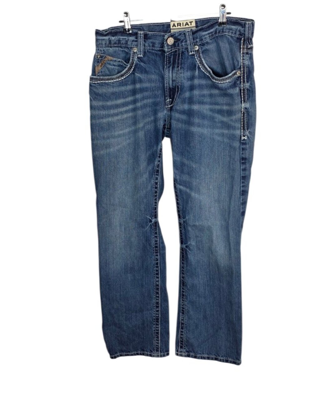 Ariat Men's M4 Relaxed Boot-Cut Jeans, Thick Stitch, Western, Cotton, Size 32
